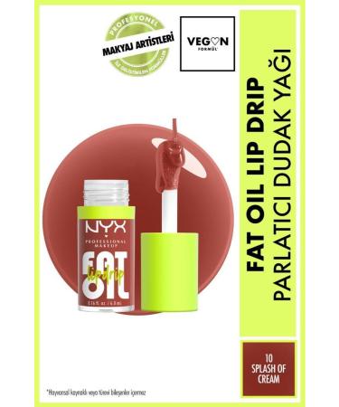 NYX Professional Makeup Fat Oil Lip Drip Shine Lip Oil - Splash Of Cream