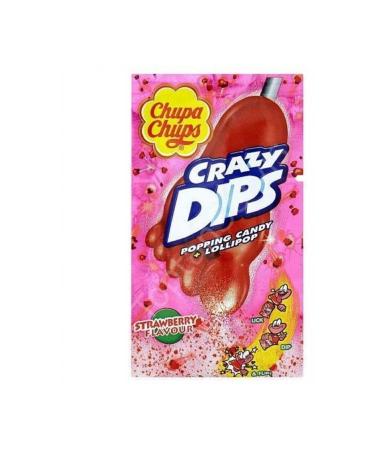Chupa Chups Crazy Dips Strawberry 24 Pieces 16 gr - Buy Online on GoSupps.com