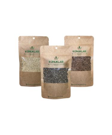 Guests Legume Diet Set 500 grams Chia Seeds 500 grams Quinoa 500 grams Flax Seeds
