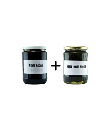 gurmezza Advantageous Jam Package (Walnut Jam 710 gr - Green Fig Jam 710 gr)