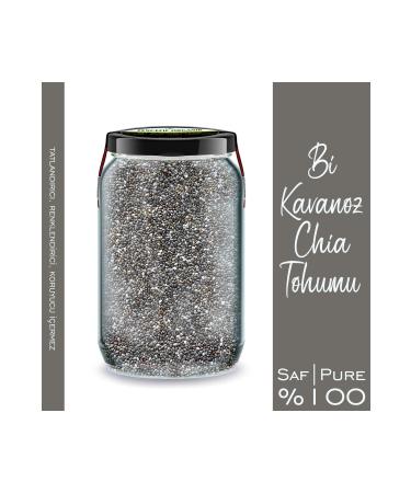 Ginger Organic Chia Seeds One Jar 660 cc. Glass Jar Pure Chia Seeds - Buy Online on GoSupps.com