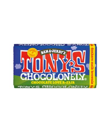 Tony's Chocolonely Tony's Chocolonely Ben&jerry Dark Milk Brownie 180 grams Imported Product