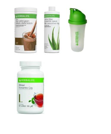 Herbalife Set Chocolate Shake- Aloe Juice 100 gr Classic Tea and Shaker