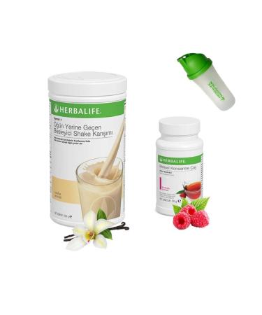 Herbalife Shake+Tea50g+Aloe+Shaker Raspberry Set