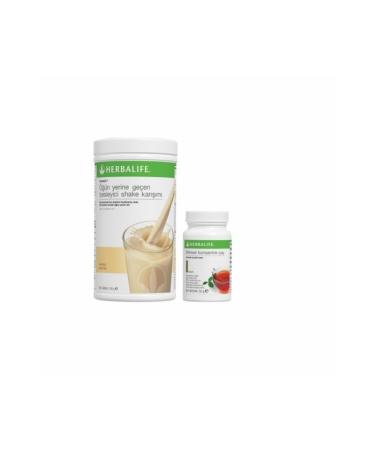 Herbalife Weight Gainer Set 1- Raspberry White Chocolate Shake One Extra-cal Tablet and One Women's Vitamin Tablet