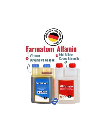 Munich Vet 2-PIECE Set Farmatom Vitamin + Alfamin Drying Set for Birds 1L