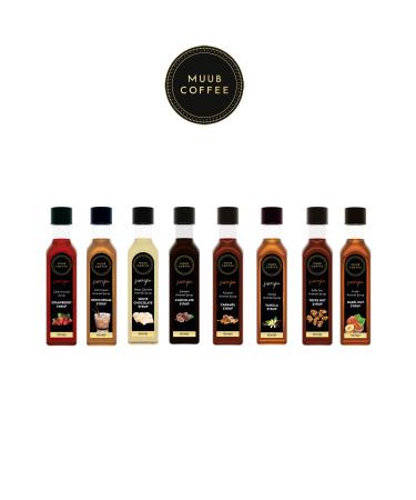 MUUB COFFEE 8-PIECE SPECIALLY FORMULATED COFFEE SYRUP SERIES High Aroma Intense Taste (8 60 ml)
