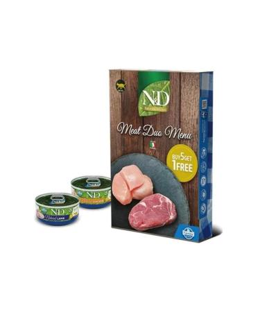 N & D Meat Duo Menu Chicken and Lamb Adult Cat Canned Food 70 Gr Buy 6 Pay 5