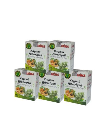 Nursima Apricot Herbal Tea Set 5 Pieces X 40 Pieces