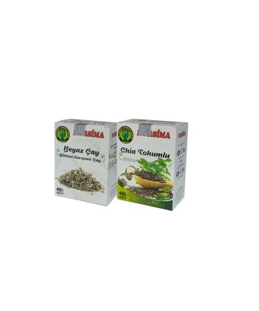 Nursima Siftaholsun Market White Tea Herbal Tea Set 2 Pieces X 40 Pcs