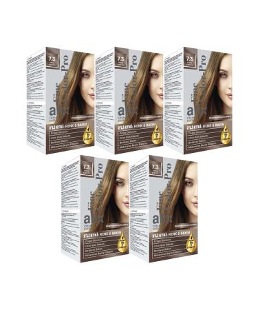 Alix (LTD) Alix 50ML Kit Hair Dye 7.3 Hazelnut Shell (Set of 5) (SINGLE)