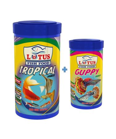 Lotus Tropical 1000 ml + Guppy 100 ml Fish Food