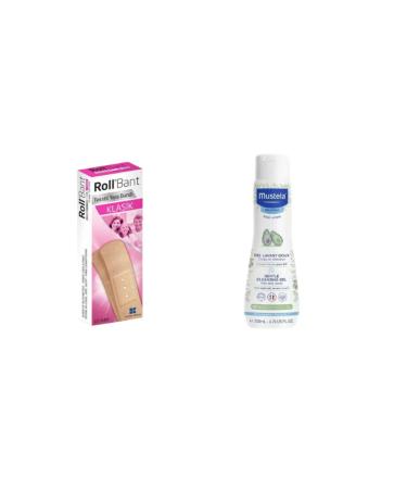 Roll Band Bandage + Mustela Gentle Cleansing Gel Hair and Body Shampoo 200 Ml