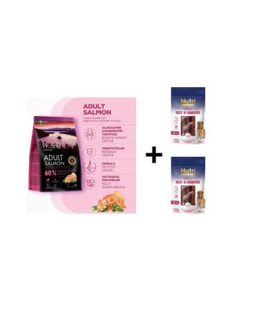 Profine Salmon Gluten-Free Salmon Adult Dog Food 3 Kg + 2 Nutri Canin Rawhide Beef Sa