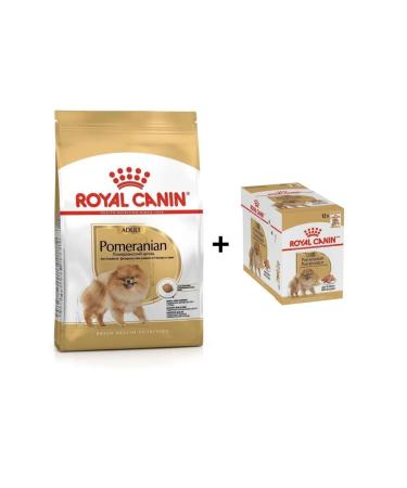 Royal Canin Pomeranian Adult Dog Food 1.5 Kg + 12 Pieces Wet Food