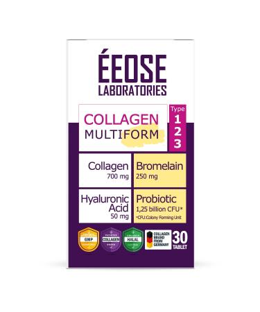 Eeose Multiform Collagen Bromelain Hyaluronic Acid And Probiotic 30 Tablets - Buy Online on GoSupps.com