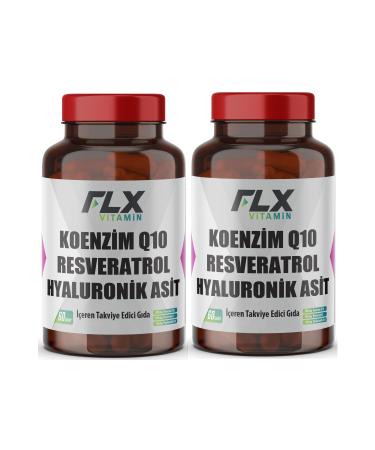 FLX Coenzyme Coenzyme Q-10 200 Mg Hyaluronic Acid Resveratrol 60 Tablets