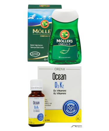 Ocean Omega 3 60 Capsules + Ocean Vitamin D3 K2 Drops 20ml