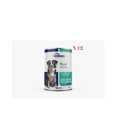 Ambiance Adult Dog Canned Lamb Meat Paste 12-pack 415 gr