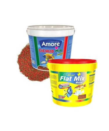 AMORE Cichlid Mix Granules 1000ml Ahm Cichlid Green Granules 250ml Aquarium Fish Food