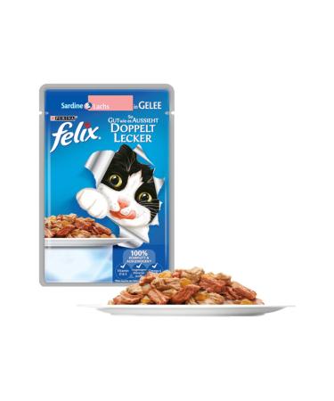 FELIX Felix Salmon Sardine Cat Pouch 100gr 12 Pieces
