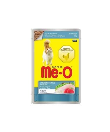 me-o Chicken Rice and Tuna Adult Cat Canned Food 80 gr