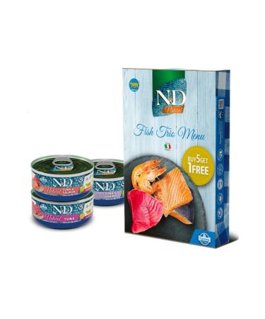 N & D Nd Fish Varieties Cat Canned Food 70 Gr Buy 6 pay 5