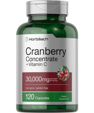 Horbaach Horb ach Cranberry Concentrate Extract Pills + Vitamin C | 30 000 mg | 120 Capsules