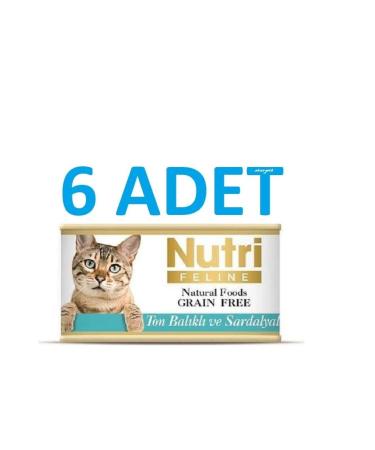Nutri Feline Grain-Free Tuna Sardine Cat Canned Food 85 Gr X 6pcs