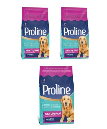 PROLINE Lamb Rice Adult Dog Food 2.2 kg (3 pieces)