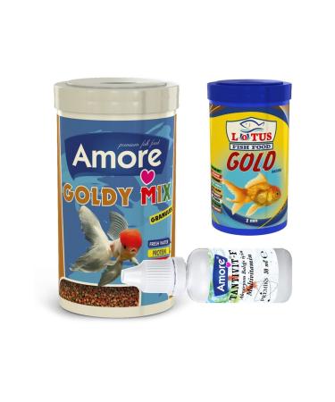 AMORE Goldy Mix Granules 1000ml Gold Natural 250ml Japanese Fish Food Vitamin