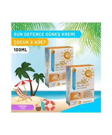 SunDefence Sun Defence Spf50+ Children's Sun Cream 100 Ml Pack of 2 - Chamomile and Lavender Oil