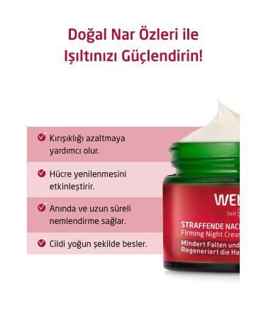 Weleda Pomegranate & Maca Peptides Organic Pomegranate Firming Night Cream 40ml - Buy Online on GoSupps.com