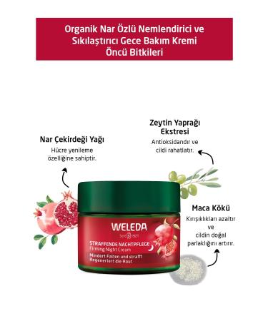 Weleda Pomegranate & Maca Peptides Organic Pomegranate Firming Night Cream 40ml - Buy Online on GoSupps.com