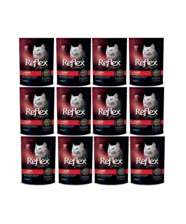 Reflex Lamb Meat Pounch Cat Canned Food 100 Gr 12 Pieces