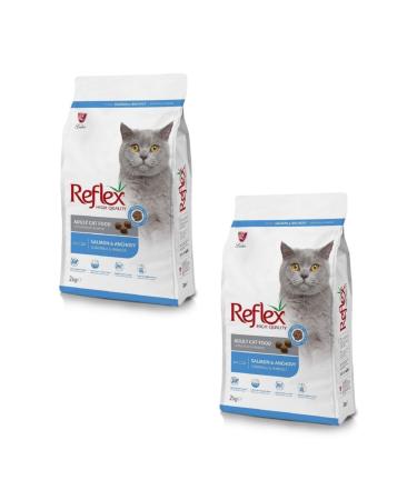 Reflex Salmon Anchovy Adult Cat Food with Salmon and Anchovy 2 Kg (2 Pieces)