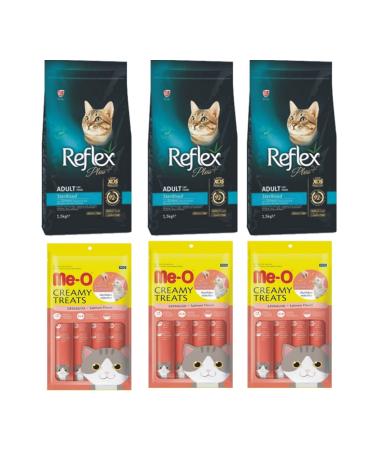Reflex Sterilized Salmon Sterilized Cat Food 1.5 Kg X 3 Pieces + Me-o Cat Award 3 Pieces