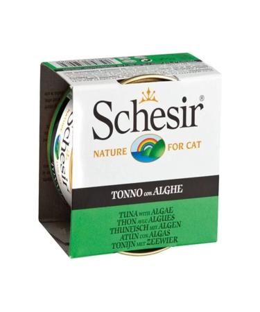 Schesir Canned Cat Food with Tuna and Sea Plants Jelly 85 gr