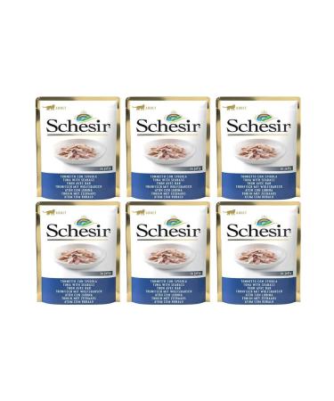 Schesir Jelly Tuna and Seabass Pouch Cat Canned Food 85 Gr * 6 Pieces