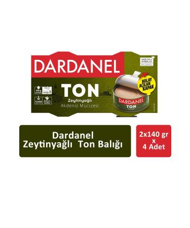Dardanel Tuna in Olive Oil 2 x 140 gr x 4 Pieces