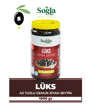 SO LA OLIVES Luxury Gemlik 291-320 Caliber Black Olives 1000gr