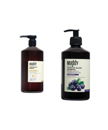 Muddy Extremely Damaged Hair B-tox Keratin Shampoo. 1000ml Curly Hair Remover Touch Of Silver Shampoo 500ml