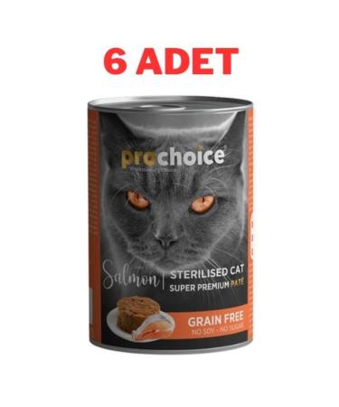 Pro Choice Adult Cat Sterilized Salmon Pate Canned Cat 6x400 Gr