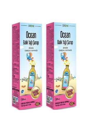 Ocean Ocean Fish Oil Syrup Mixed Fruit Flavored Syrup 150 ml 2 Boxes
