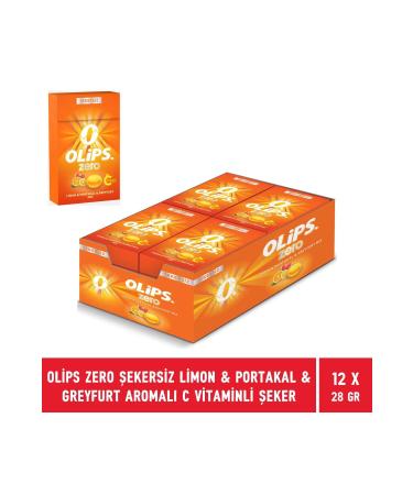 Olips Zero Sugar-Free Lemon & Orange & Grapefruit Flavored Vitamin C Candy 28 gr - 12 Pieces
