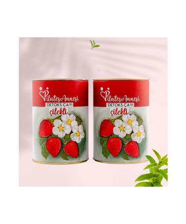 pilatesannesi 2 Pack Strawberry Piece Detox Tea