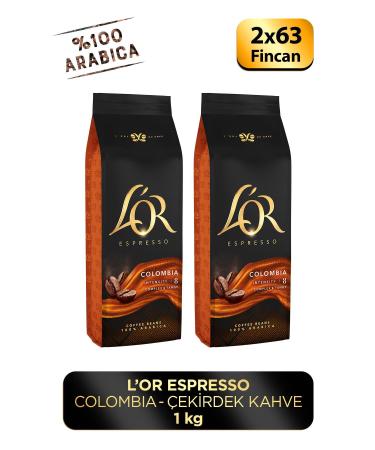 L'OR Espresso Colombia Coffee Beans 500gr X 2
