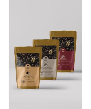 YEMEN COFFEE 100 gr Flavored Turkish Coffee Set of 3
