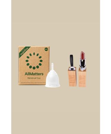 Allmatters Menstrual Cup Model Mini and Baims Lipstick-Vegan Lipstick