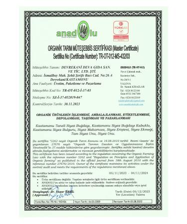 Devrekani DevA Organic Certified Stone Mill Whole Einkorn Flour 2 Kg - Buy Online on GoSupps.com